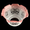 Cranberry Tint 4 Inch Crystal Glass Gas Shade w/ Filigree Design - Image 2