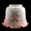 Cranberry Tint 4 Inch Crystal Glass Gas Shade w/ Filigree Design - Image 3