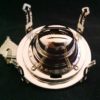 Queen Anne #1 Oil Lamp Burner Solid Brass with Nickel Finish - Image 2