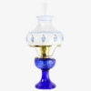 Aladdin Lamp Cobalt Blue Lincoln Drape with M750 Shade & Brass Hardware