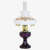 Aladdin Lamp Amethyst Crystal Lincoln Drape with M741 Morning Glory Shade & Brass Hardware