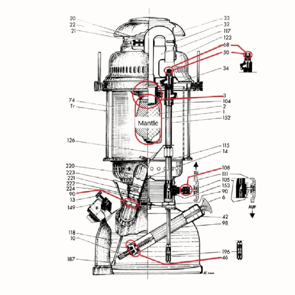 Petromax Lantern Maintenance Kit for HK500 Series Imperial Lighting Co.