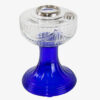 Aladdin Lamp Clear Crystal over Cobalt Blue Lincoln Drape with M753 Shade & Nickel Hardware - Image 2