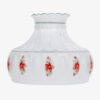 Aladdin Lamp Ruby Red Lincoln Drape with Poinsettia Shade & Nickel Hardware - Image 3