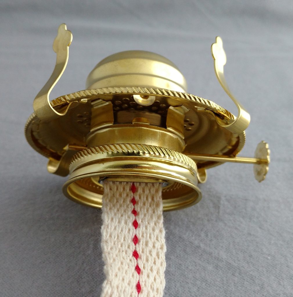 2 Brass Plated Oil Lamp Burner with Collar Imperial Lighting Co.