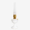 Aladdin Alexandria Milk Glass Brass Trim