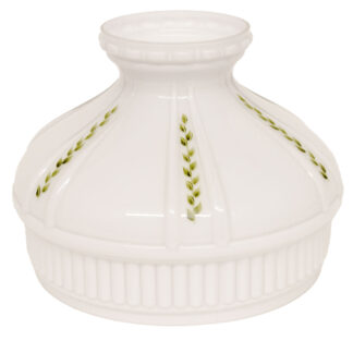 Aladdin Lamp Classic Green Vine Opal Glass Shade Part #1806893