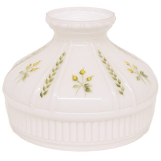 Aladdin Lamp Vintage Flower and Vine Opal Glass Shade Part #1806902