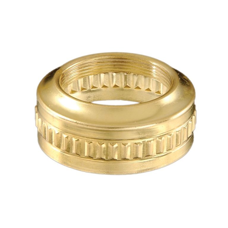 Oil Lamp Burner Collar 2 Size Fluted Band Solid Brass Imperial