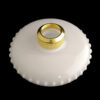 Teardrop Pattern Oil Lamp Font White Opal Glass - Image 3