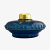 Teardrop Pattern Oil Lamp Font Medium Blue Crystal Glass