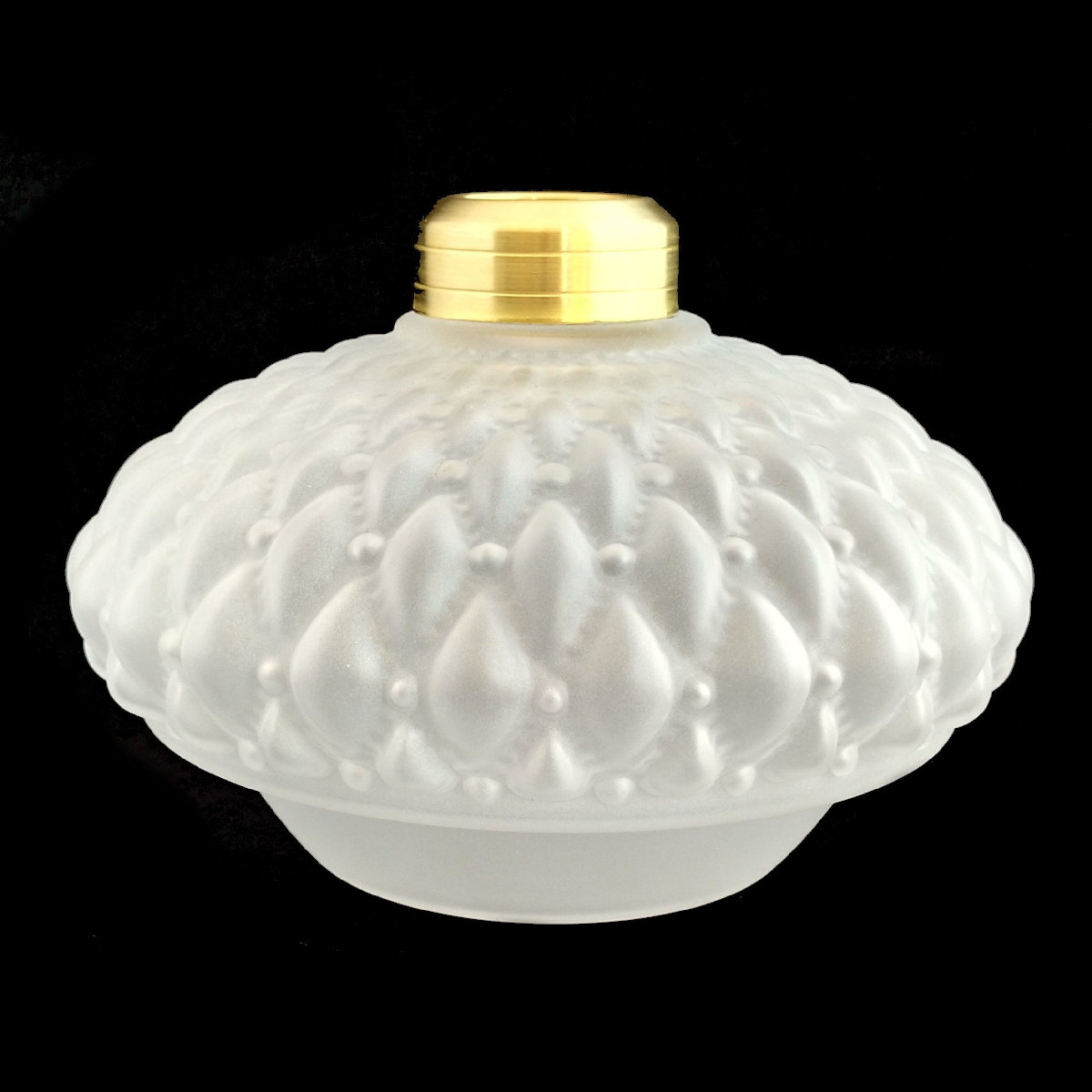 thumbnail image 2 of Dark Green Glass Oil Lamp Font – Fits Cast Iron Wall Bracket, No. 2 Collar #105 2 of 6