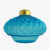 Diamond Quilt Oil Lamp Font Light Blue Crystal Glass