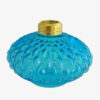 Diamond Quilt Oil Lamp Font Light Blue Crystal Glass - Image 3