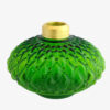 Diamond Quilt Oil Lamp Font Green Crystal Glass - Image 3