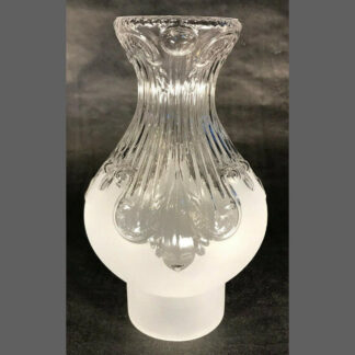 Princess Feather Oil Lamp Chimney with chipped bottom edge