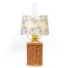 Aladdin Lamp Heartland Wicker Table Lamp with Floral Tapestry Shade