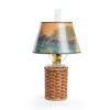 Aladdin Lamp Heartland Wicker Table Lamp with Ride into the Sunset Shade