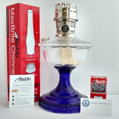 Aladdin Lamp Clear Crystal over Cobalt Blue Alexandria Table Lamp. Part # CB2312N