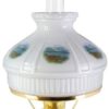 Aladdin Lamp Emerald Green Lincoln Drape with Alpine Meadow Shade & Brass Hardware - Image 2