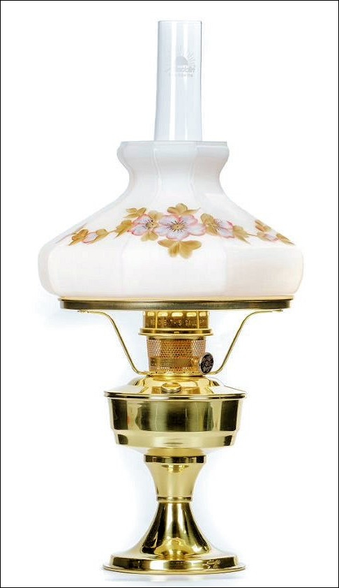 ALADDIN Heritage Solid Brass Table Lamp w/ White Pleated Cloth