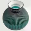Aladdin Lamp Deluxe Brass Table Lamp with Green Ribbed Cased Glass Shade - Image 3