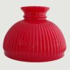 Ruby Red Cased Glass Ribbed Shade Part #302
