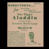 Aladdin Lamp Instruction Book