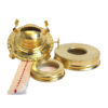 Fruit Jar Oil Lamp Burner and Collar Brass Plated Finish