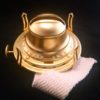 Three Face Oil Lamp French Opalescent over Etched Crystal Glass - Image 2
