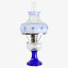 Aladdin Lamp Clear Crystal over Cobalt Blue Lincoln Drape with M753 Shade & Nickel Hardware