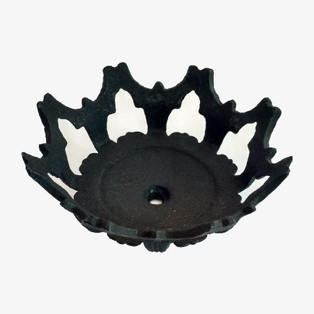 thumbnail image 2 of Dark Green Glass Oil Lamp Font – Fits Cast Iron Wall Bracket, No. 2 Collar #105 2 of 6