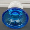 Aladdin Lamp Etched Crystal Font over Cornflower Blue Foot Only 1 Lamp Ever Produced - Image 9