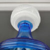 Aladdin Lamp Etched Crystal Font over Cornflower Blue Foot Only 1 Lamp Ever Produced - Image 4