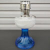 Aladdin Lamp Etched Crystal Font over Cornflower Blue Foot Only 1 Lamp Ever Produced - Image 2