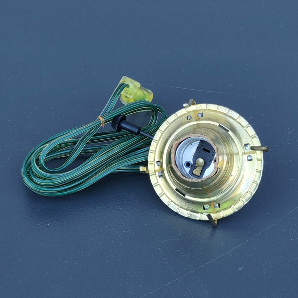 Brass Plated Electric Convertor Burner for 2 Size Oil Lamp Collars