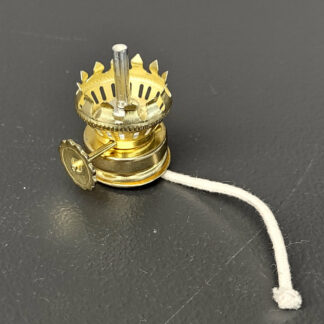 Pixie Lamp Burner with 1/8 Inch Diameter Wick and Screw-on Collar