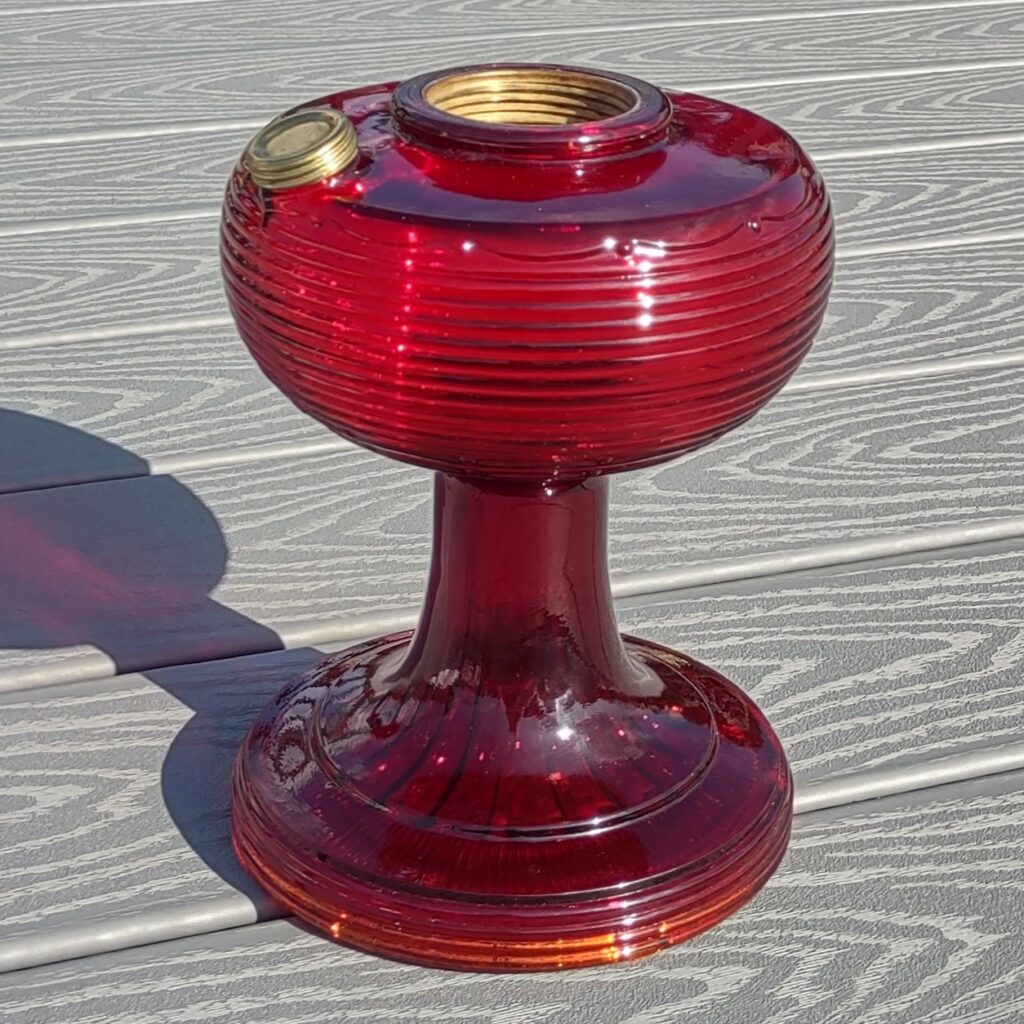 Aladdin Lamp Ruby Beehive Circa 19371938 Imperial Lighting Co.