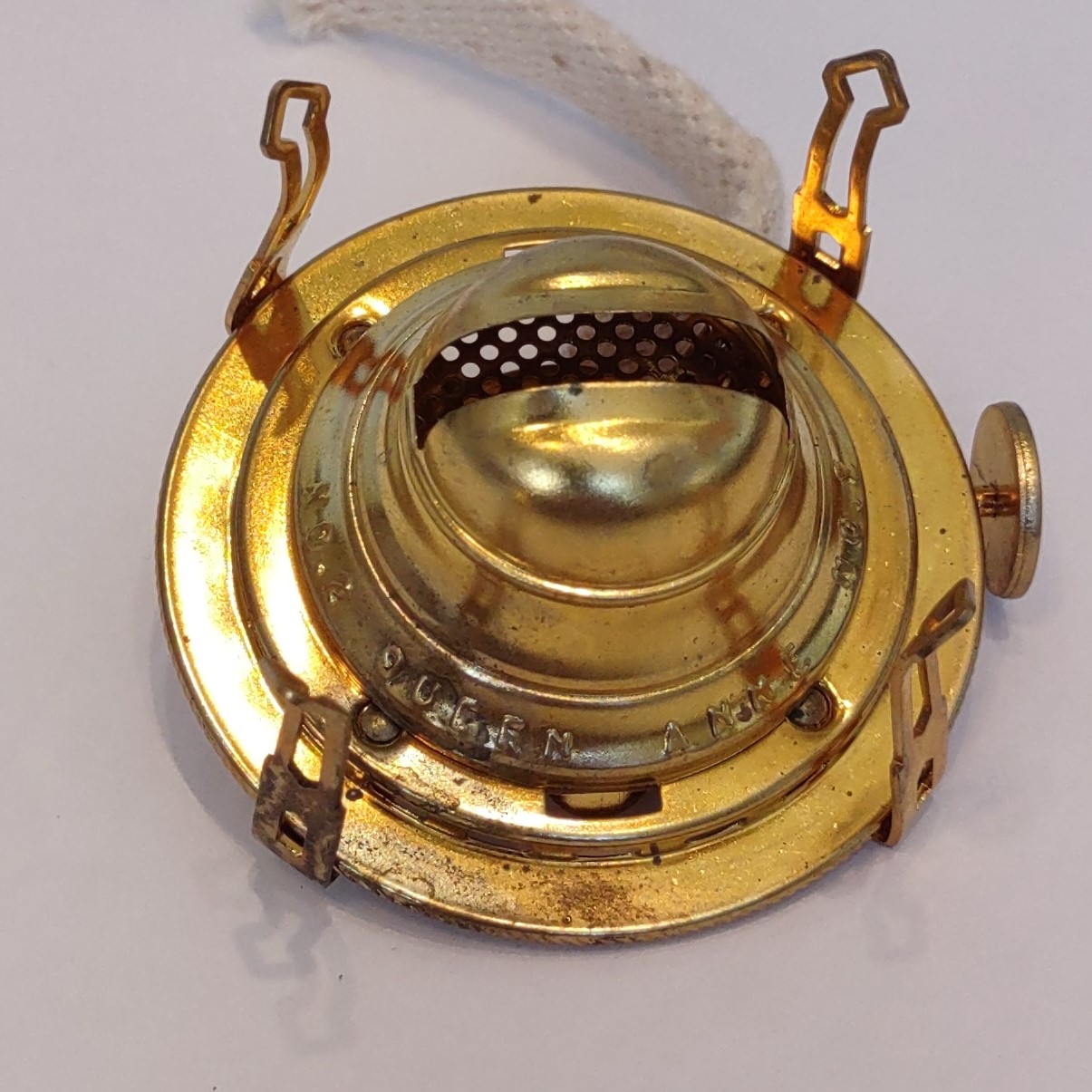 Queen Anne 1 Oil Lamp Burner Solid Brass Imperial Lighting Co.