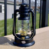 Dietz D-Lite Hurricane Lantern Black with Gold Trim