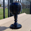 Three Face Candy Dish in Black Raspberry Glass - Image 2