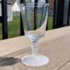 Three Face Crystal Glass Goblet