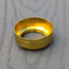 #2 Size Oil Lamp Burner Collar Solid Brass - Image 2