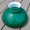 English Emerald Green Cased Glass Student Lamp Shade - Image 2