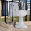 Aladdin Lamp in Etched Crystal Glass Only 1 Lamp Ever Produced with 1 of only 1 Chimney - Image 2