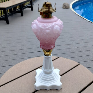 L.G. Wright Embossed Roses Table Lamp