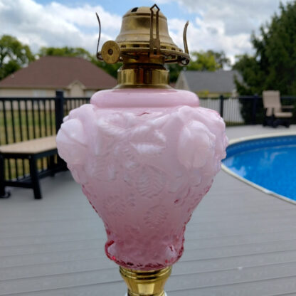 L.G. Wright Embossed Roses Table Lamp - Image 3