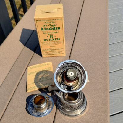 Aladdin Lamp Model B Burner New in Box Nickel Finish - Image 4