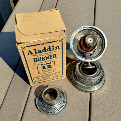Aladdin Lamp Model 12 Burner New in Box Nickel Finish - Image 2
