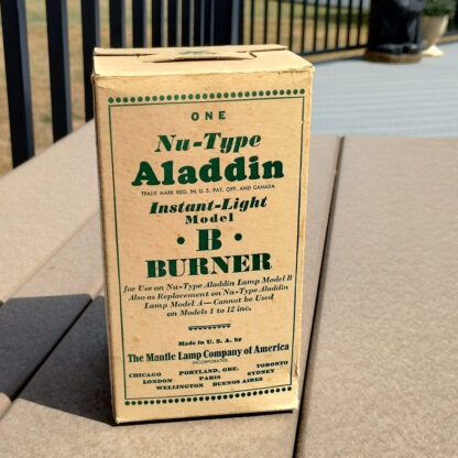 Aladdin Lamp Model B Burner in an Old Box Nickel Finish - Image 2